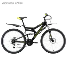 Велосипед 26" Challenger Genesis Lux FS D, 2019, цвет чёрный/зеленый/серый, размер 16''