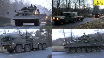British Army Challenger CRARRV Warrior MAN SV Recovery Land Rover Defender Wolf Penman Trailer FV432