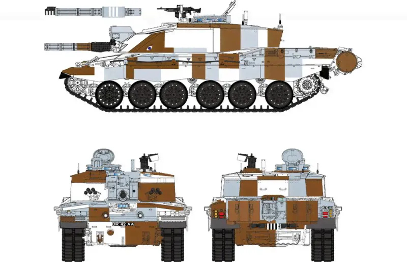 Сборная модель Танк British Challenger 2-3