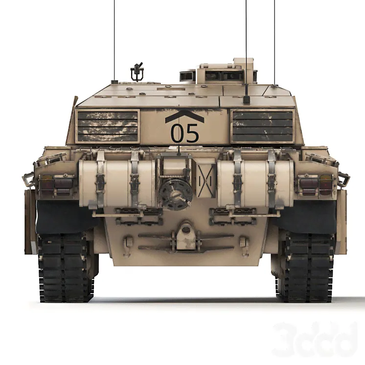Танк Challenger 2 2010 - Транспорт - 3D модель-3