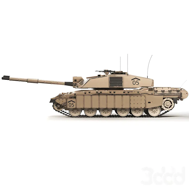 Танк Challenger 2 2010 - Транспорт - 3D модель-0