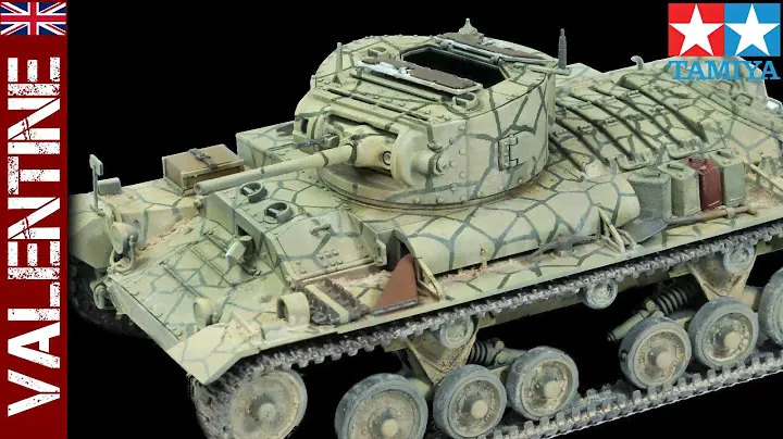 Valentine tank in Malta camouflage scheme (Tamiya 1/35 scale model kit)