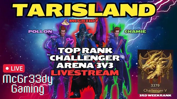 Tarisland PVP Arena 3v3 Live | Top Ranking Challenger | Shadow Swordsman Gameplay