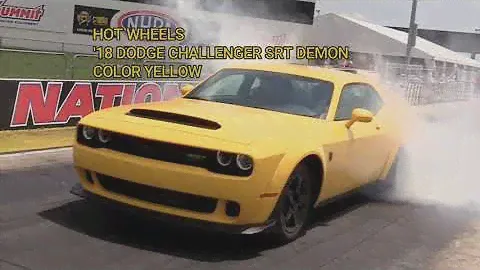 HOT WHEELS - '18 DODGE CHALLENGER SRT DEMON COLOR YELLOW - FACTORY FRESH 2018 - 319/365